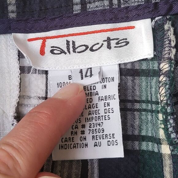 Talbots plaid lightweight shorts Vintage - Picture 7 of 10
